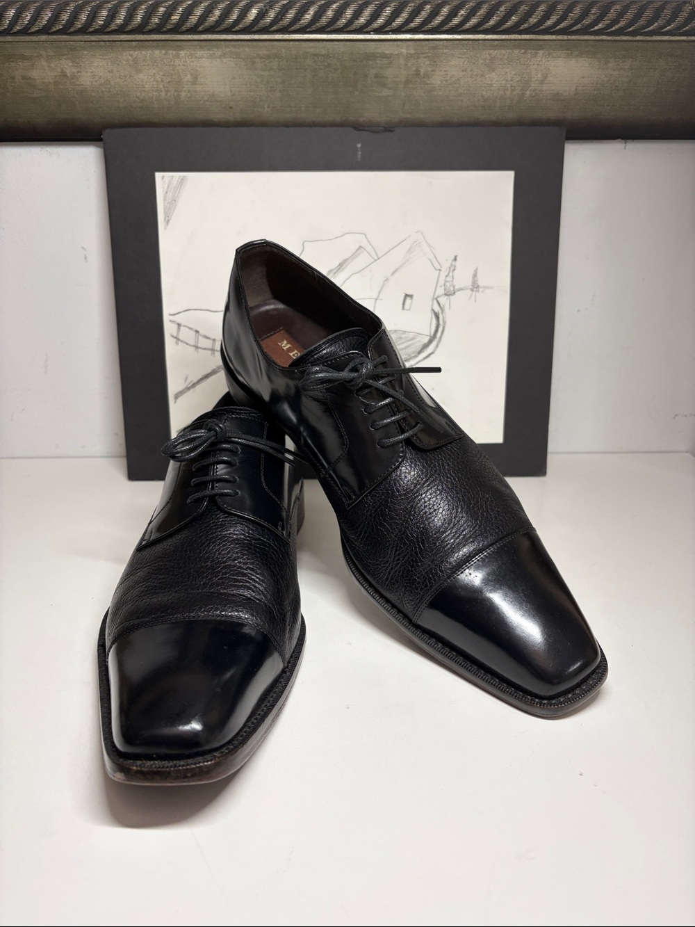 Soka By Mezlan Calfskin ,Deerskin Lace Up Men’s Shoes Size US 10M